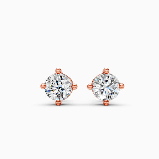 Round Cut Lab Grown Diamond stud Earrings