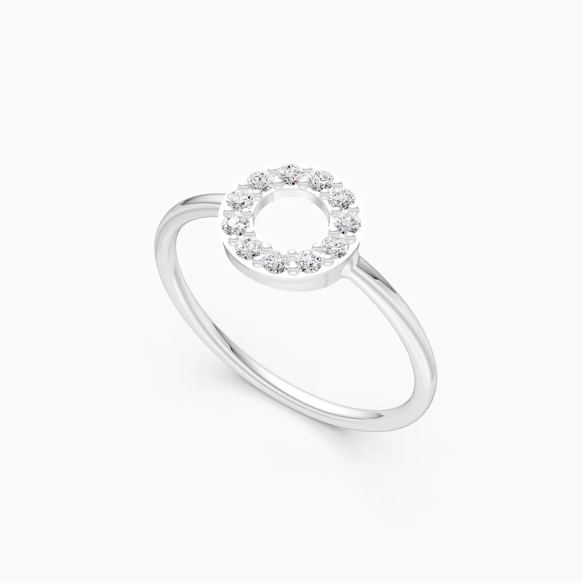 Open Halo Circle Ring