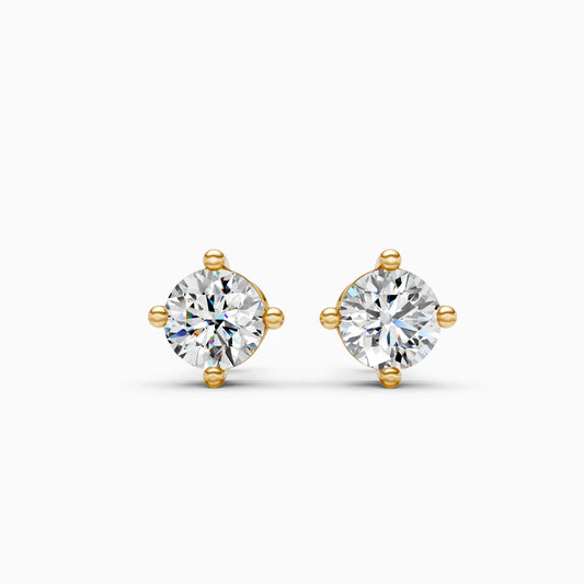 Round Cut Lab Grown Diamond stud Earrings