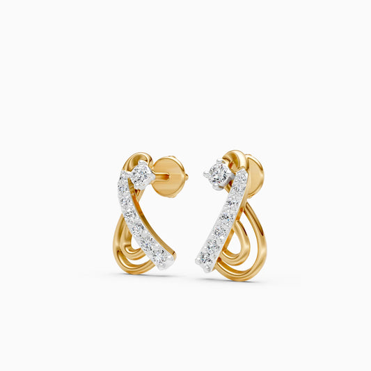 Crossover Swirl Stud Earrings