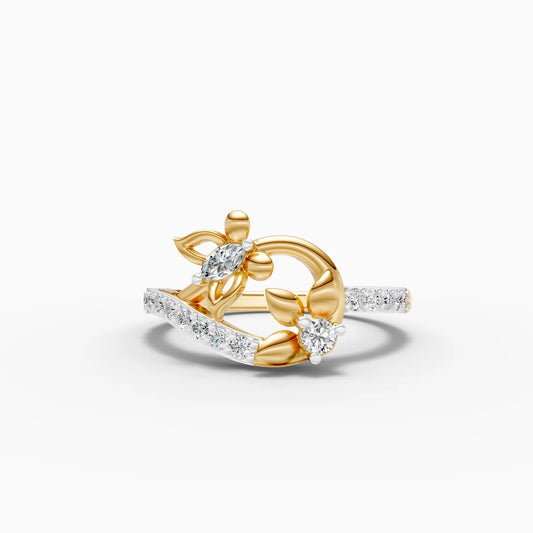 Botanical Loop Marquise Diamond Ring