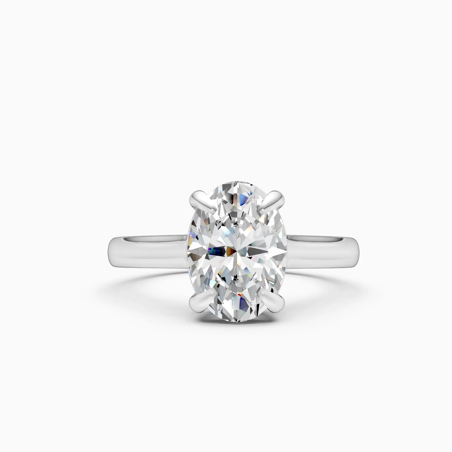 Oval Solitaire Bypass Ring