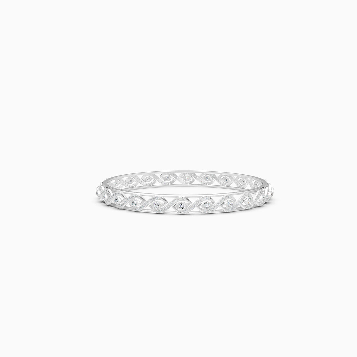 Graceful Blend Wave Bangle