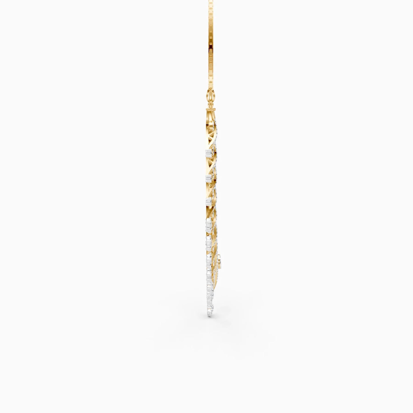 Sunburst Diamond Fringe Necklace