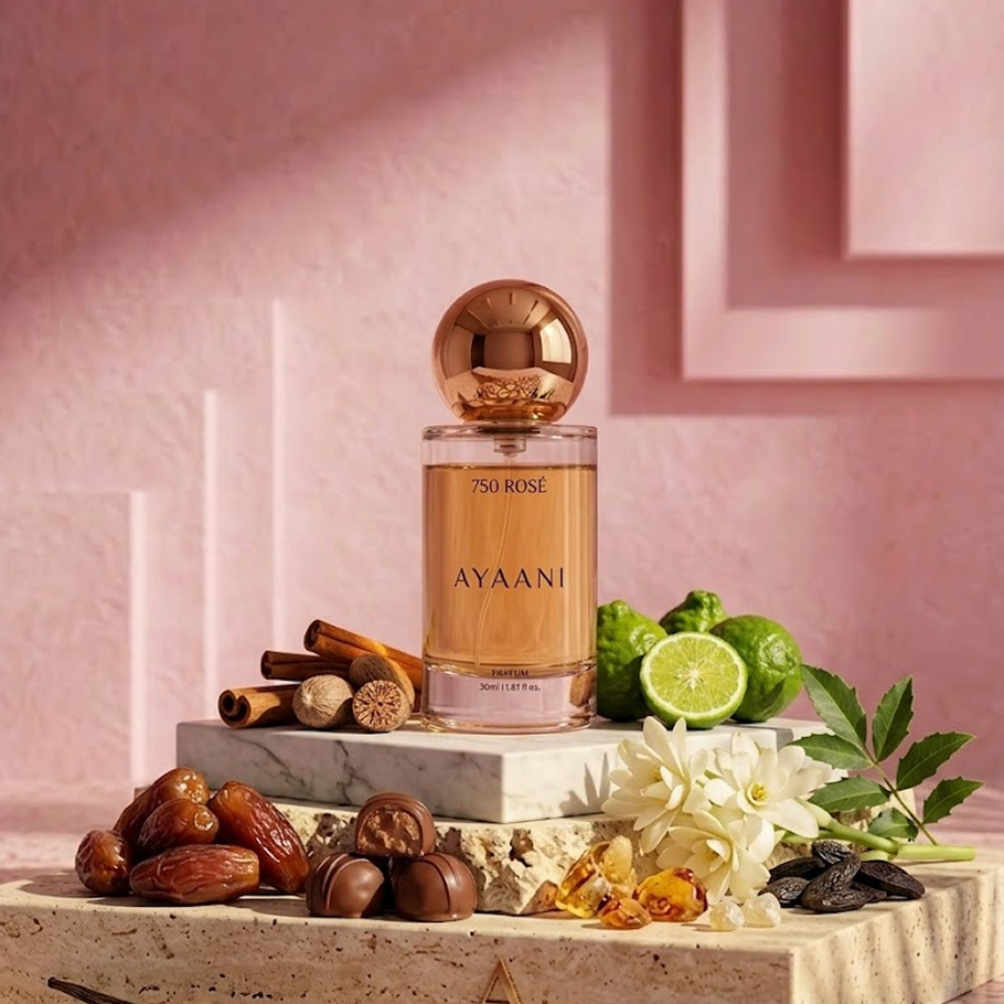 AYAANI 750 Rosè Parfum – Long Lasting Luxury Perfume for Men & Women | 30ml