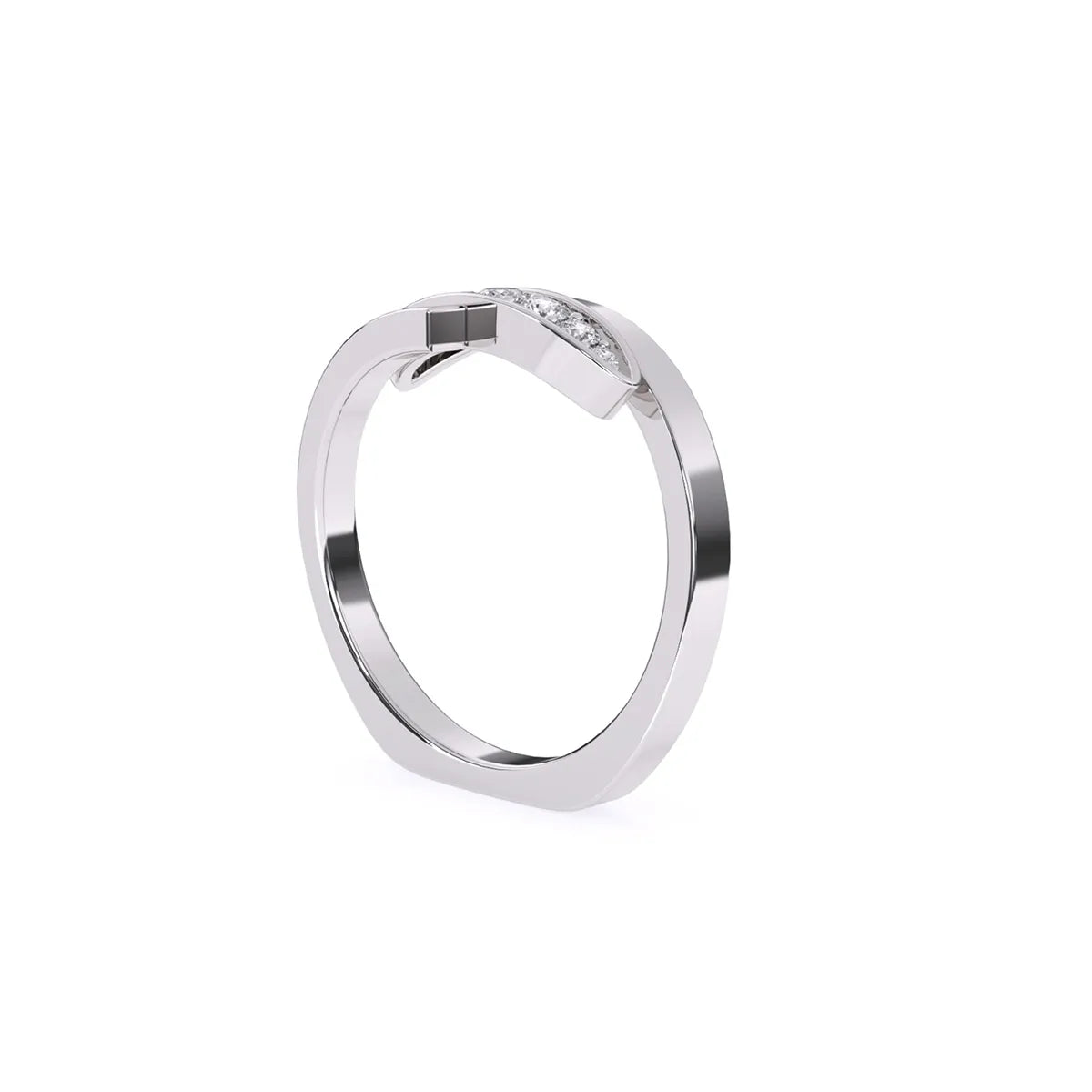 Round Lab Grown Diamond By Pass Style Band
