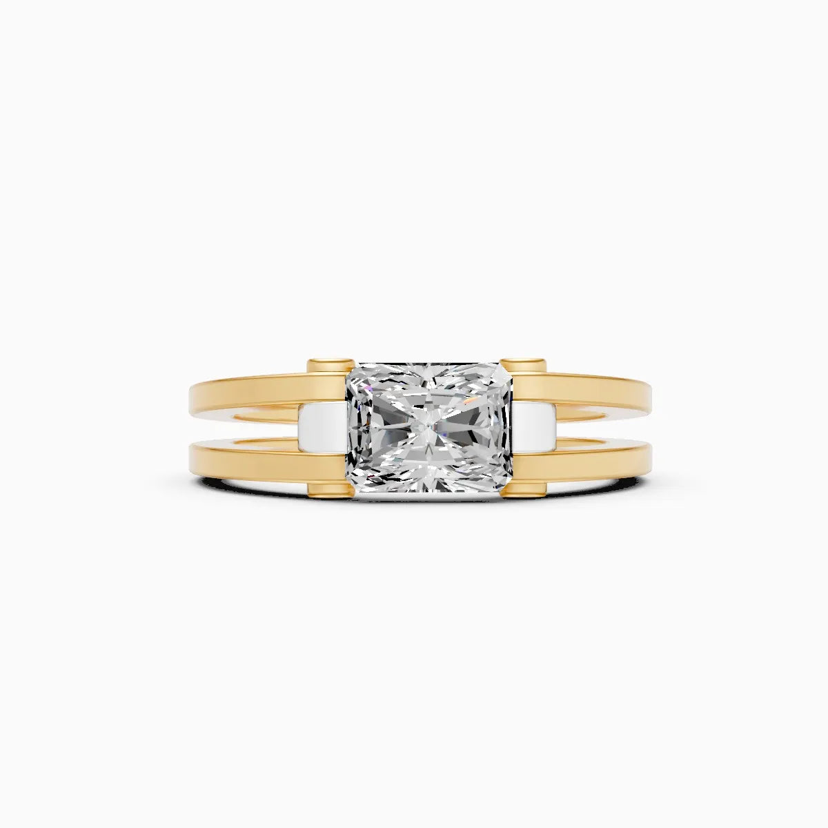 Radiant Solitaire Diamond Ring Modern Elegance