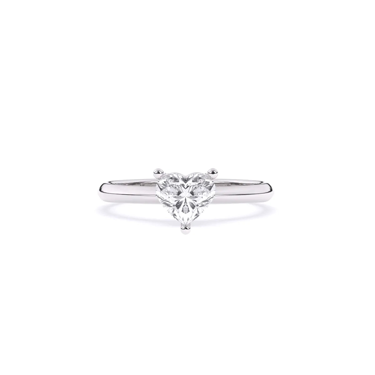 Forever Heart Diamond Solitaire Ring