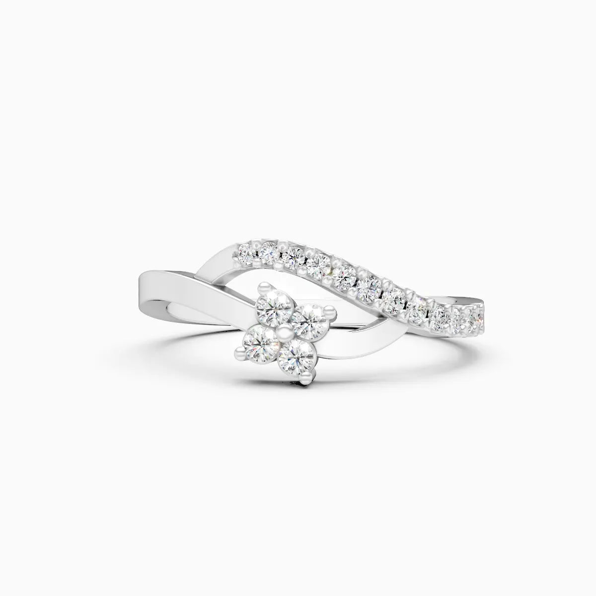 Elegant Modern Spark Lab Diamond Ring