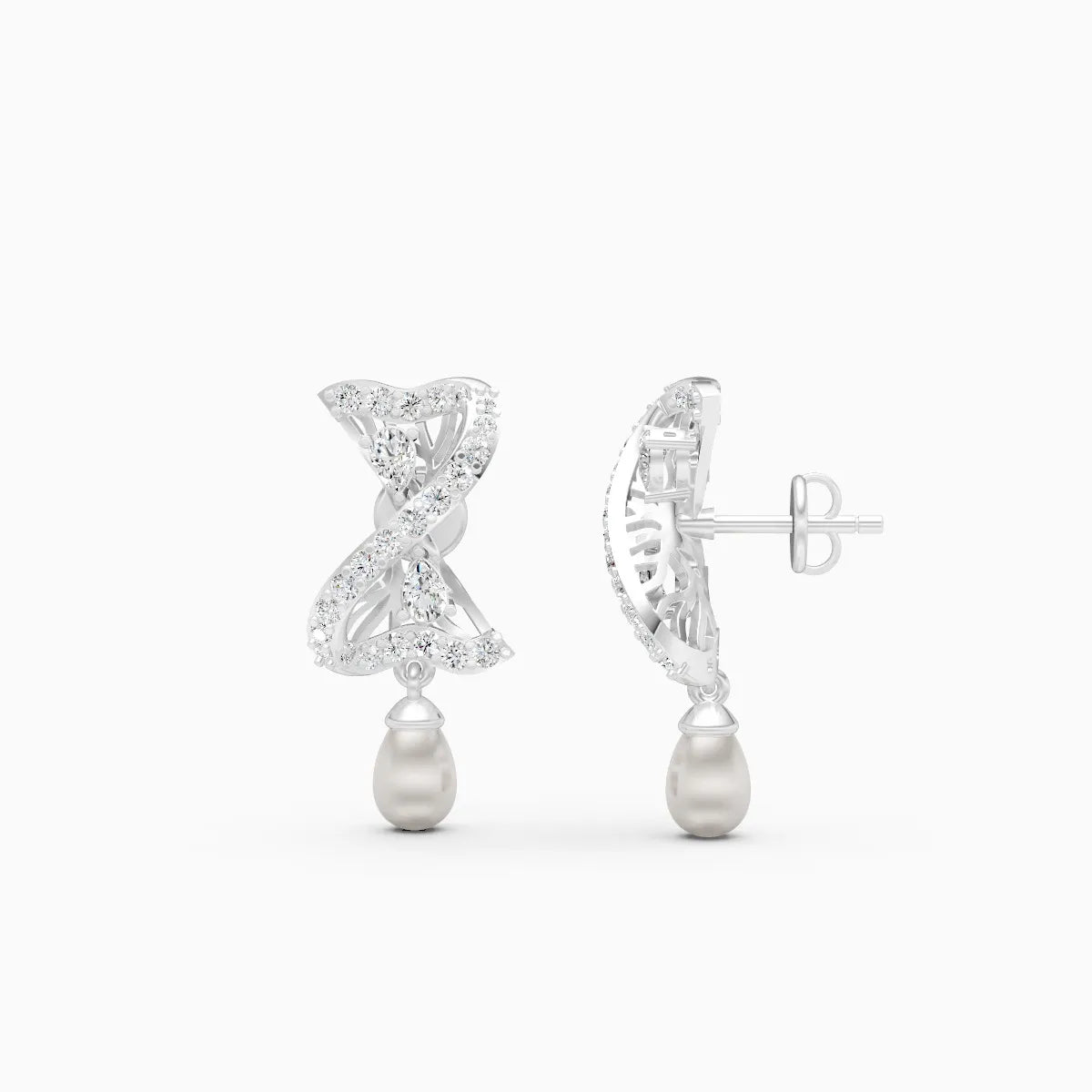 Elegant Twist Lab Grown Diamond Earrings
