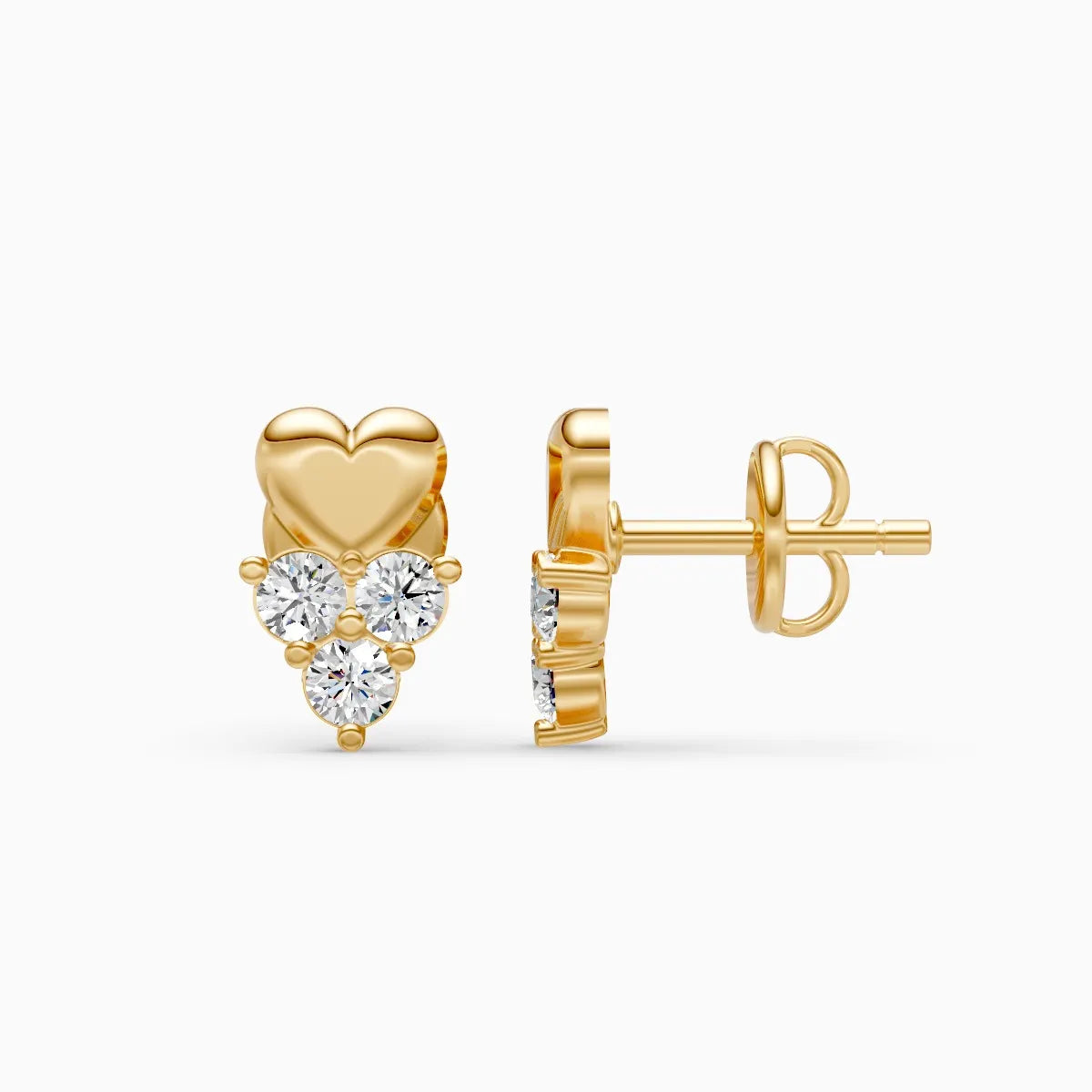 Heart Cluster Studs