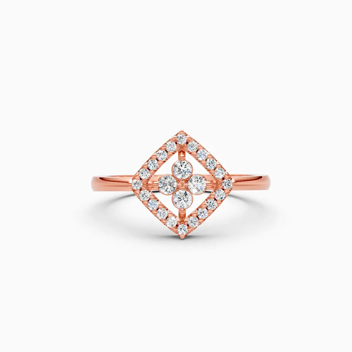 Dainty Square Lab Grown Diamond Ring