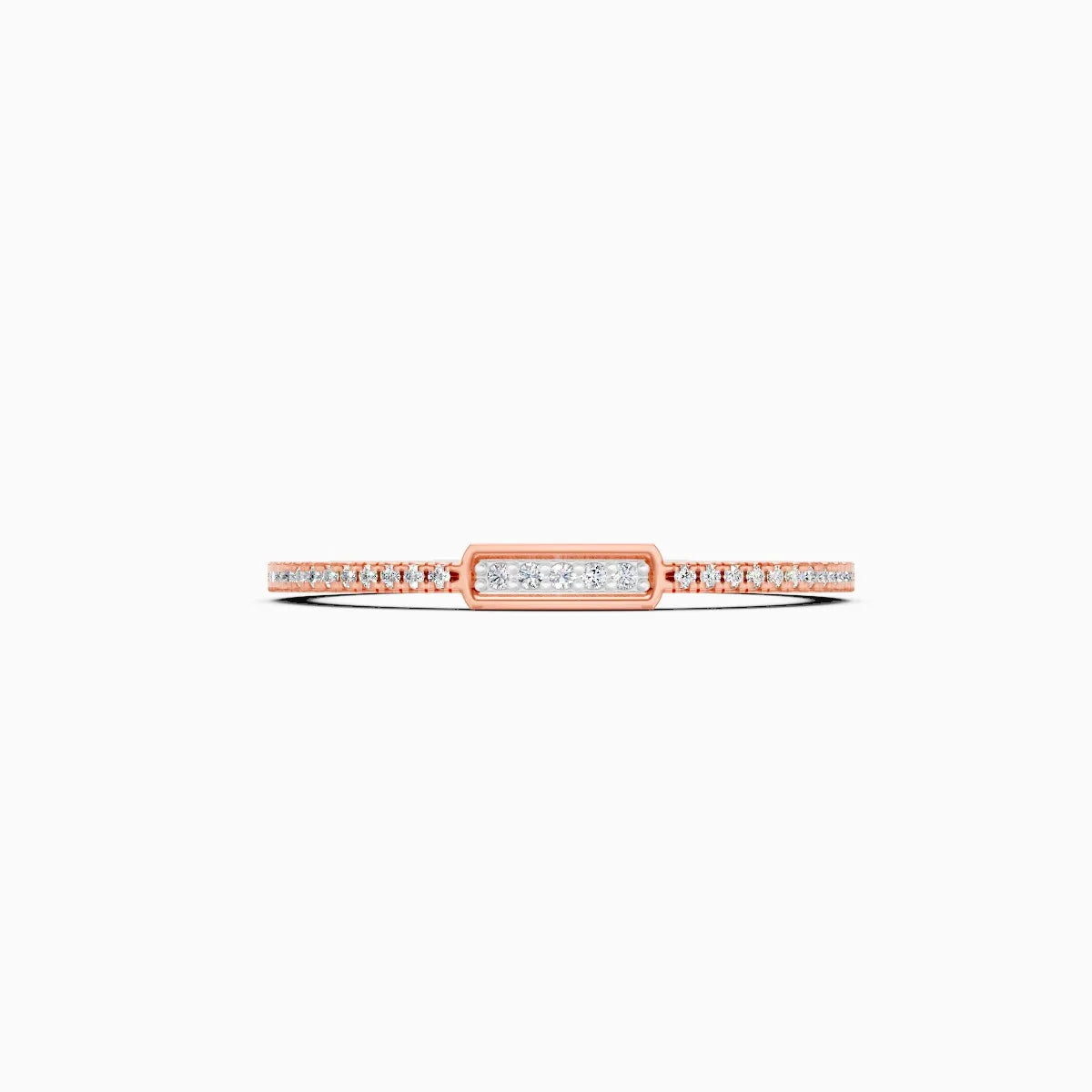 Modern Round Diamond Wedding Band