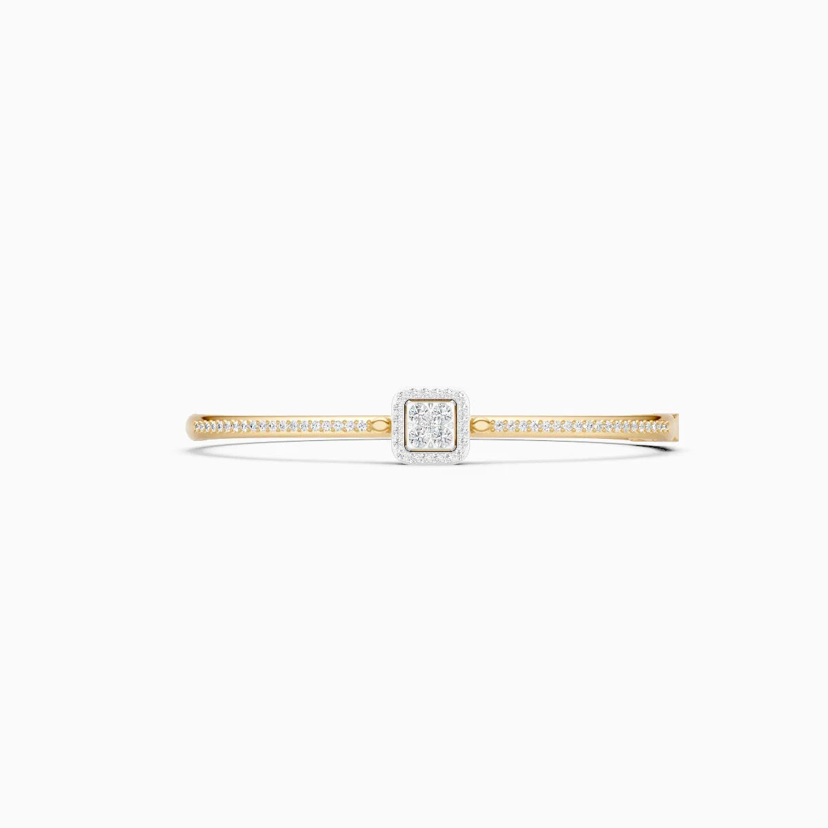 Elegant Square Frame Mini Diamond Bracelet