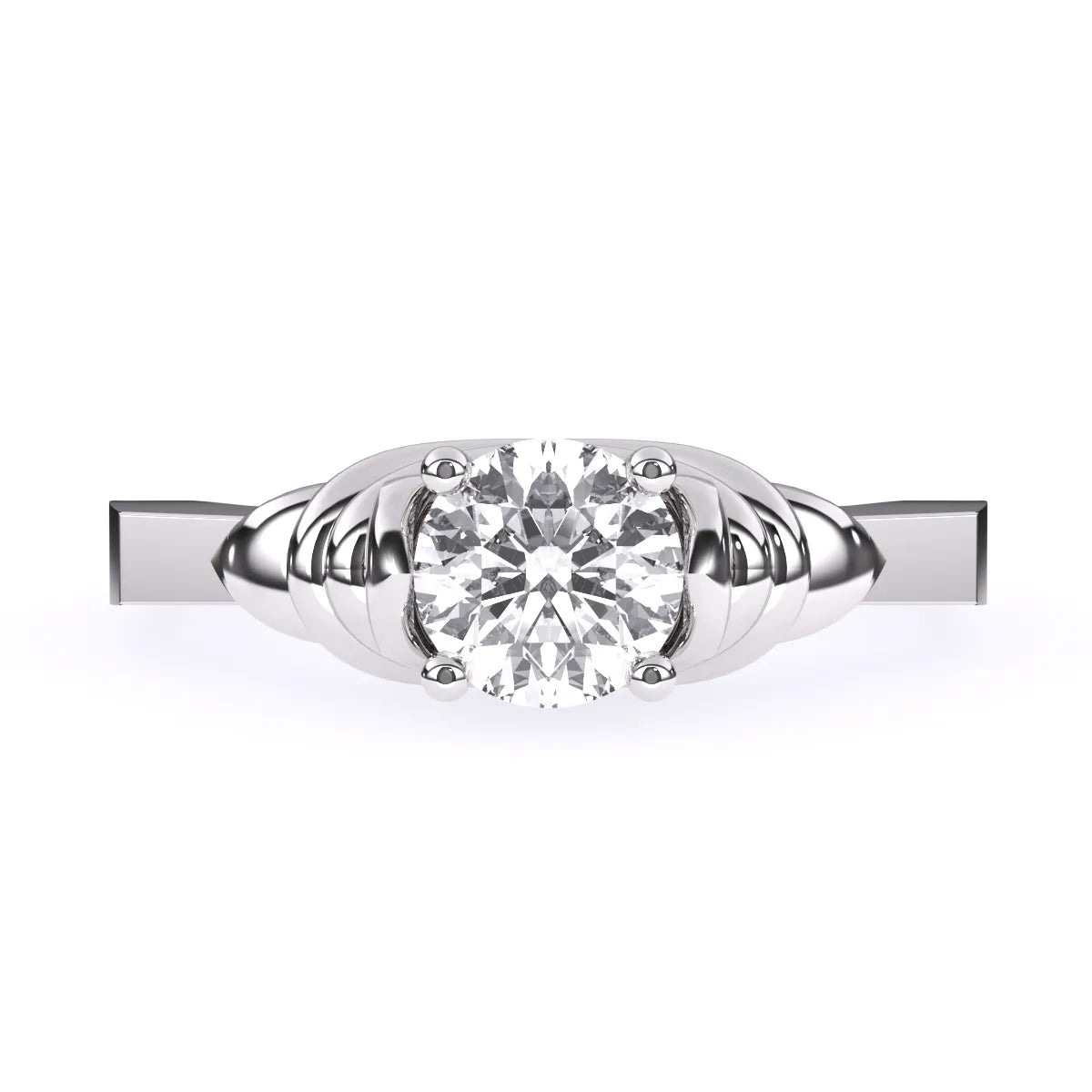 Glamorous Round Diamond Solitaire Ring