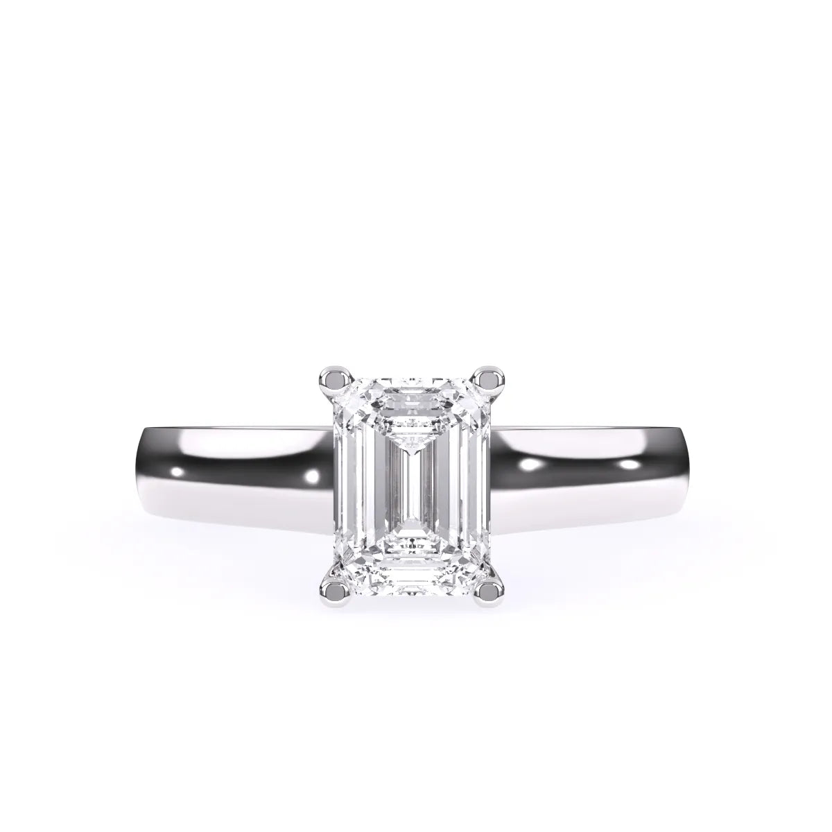 Timeless Four Prong Emerald Diamond Ring