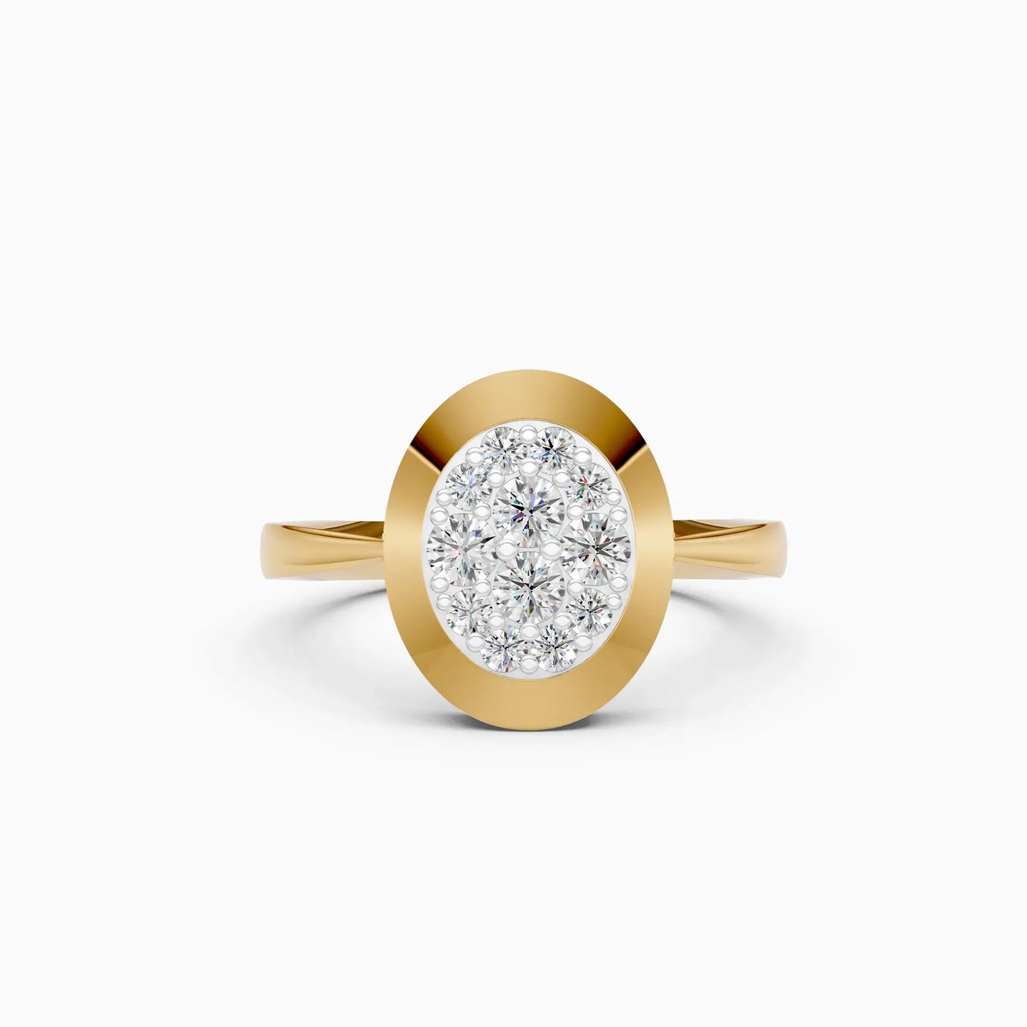 Imperia Oval Shaped Bezel Set Diamond Ring
