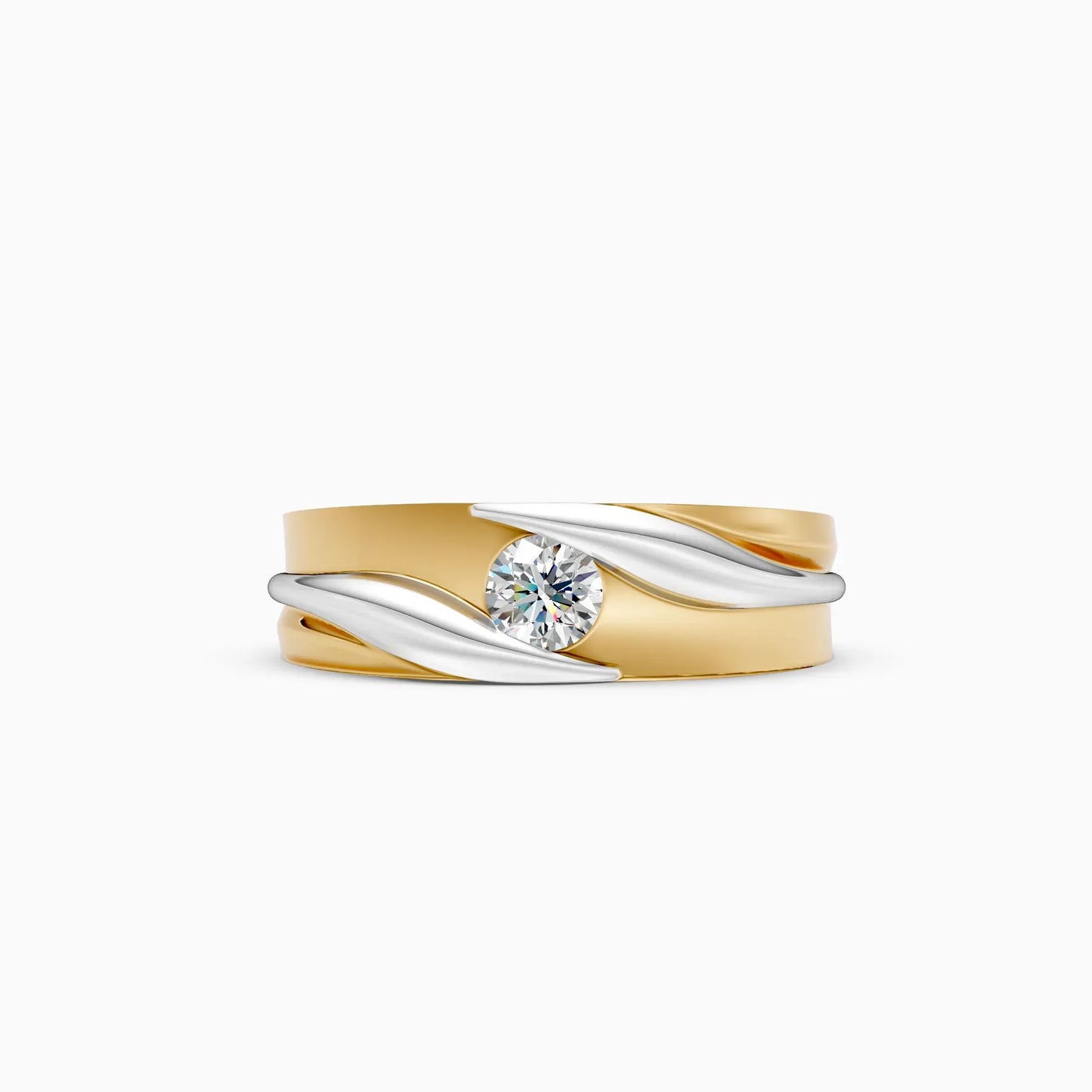 Solitaire Lab Grown Diamond Men's Band