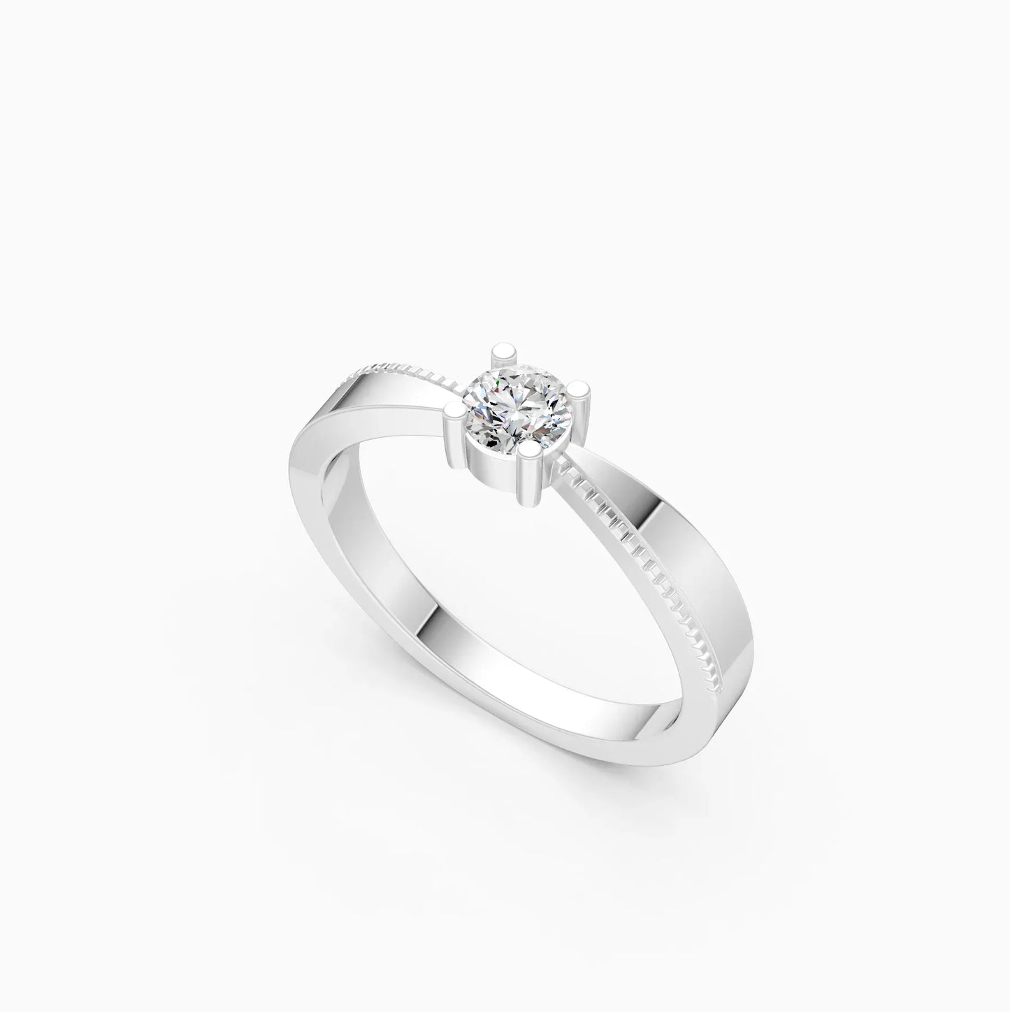 Designer Round Lab Grown Diamond Solitaire Ring