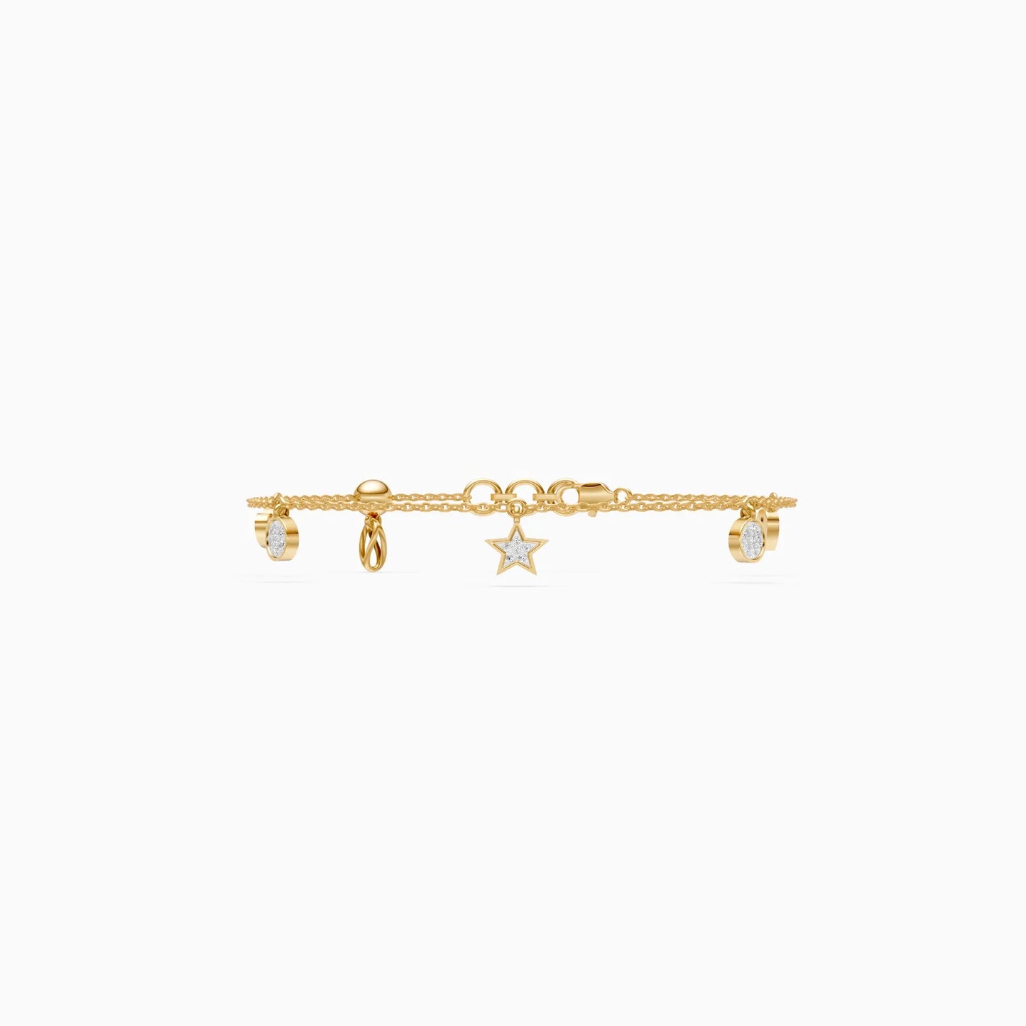Minimal Lab Grown Diamond Charm Bracelet