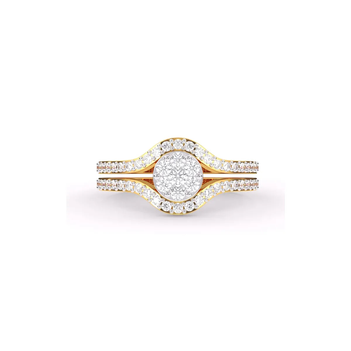 Vintage Double Raw Lab Grown Diamond Ring