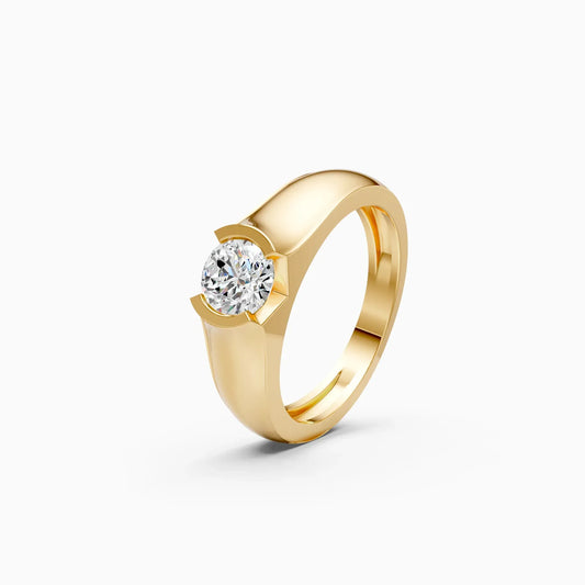 Tension Setting Round Diamond Solitaire Ring