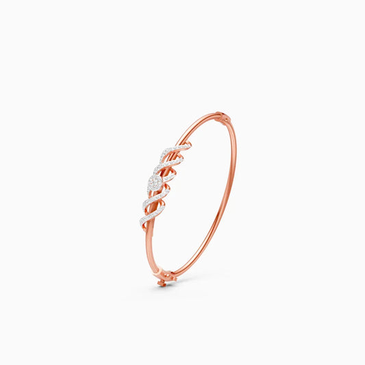 Glimmer Twisted Diamond Kada Style Bracelet