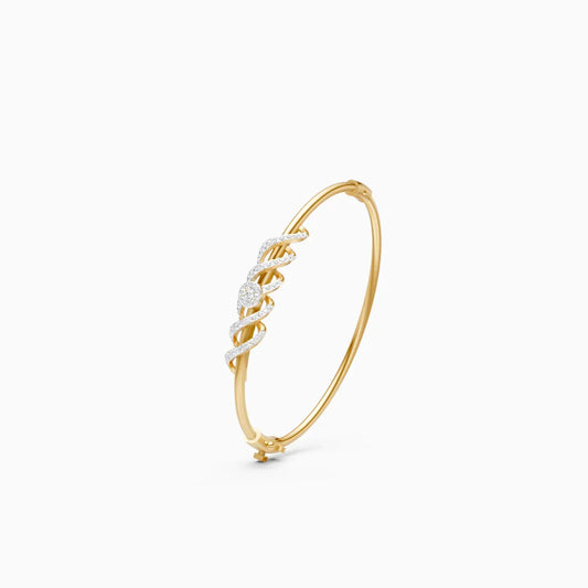 Glimmer Twisted Diamond Kada Style Bracelet