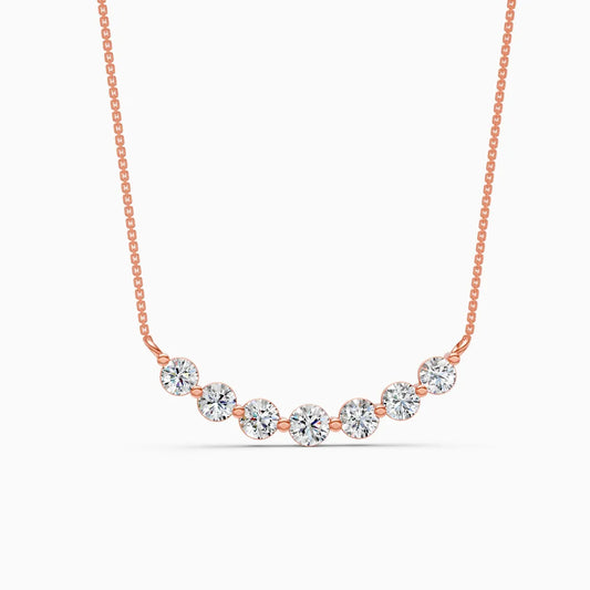 Rosette Princess Cut Diamond Pendant Necklace