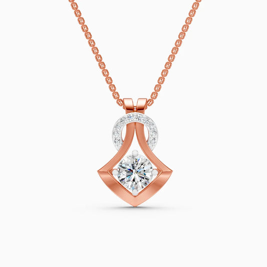 Modern Elegance Lab Diamond Pendant in 14K Gold