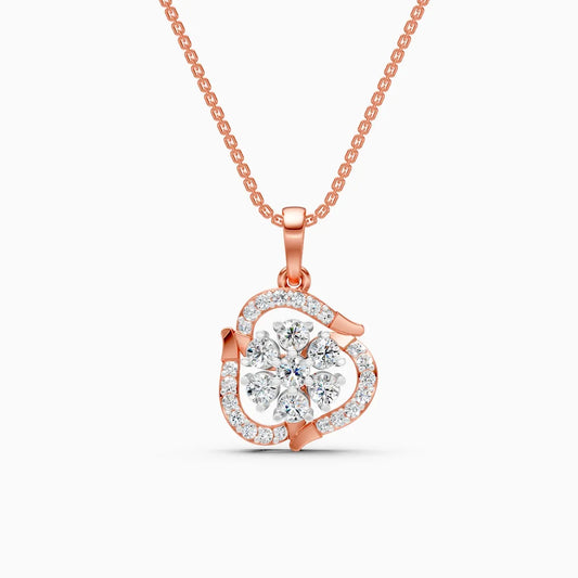 Dazzling Flower-Inspired Diamond Pendant