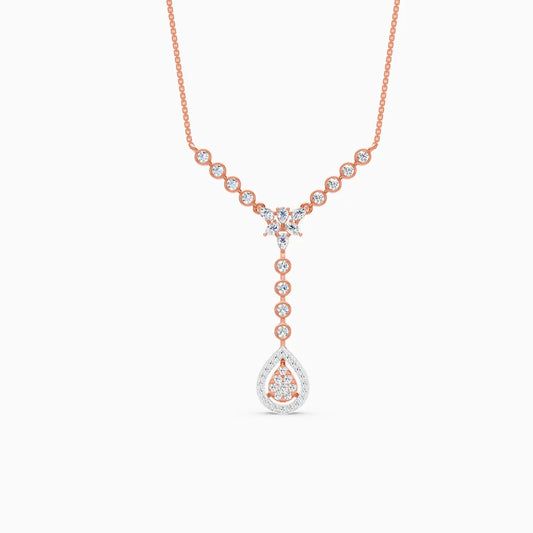 Glamorous Y-Necklace with Tear Drop Design