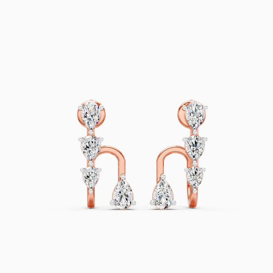 Pear Lab Grown Diamond Drop Earrings