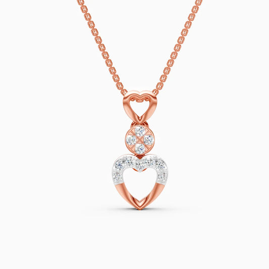 Romance heart diamond necklace
