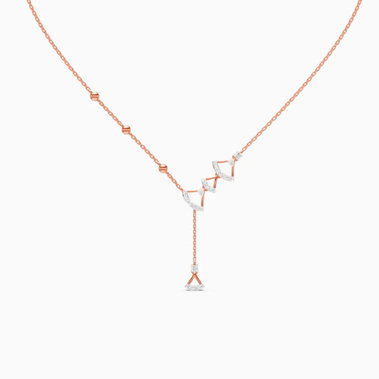 Modern Edge Triangle Charm Diamond Necklace