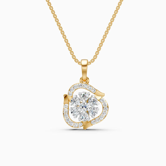 Dazzling Flower-Inspired Diamond Pendant