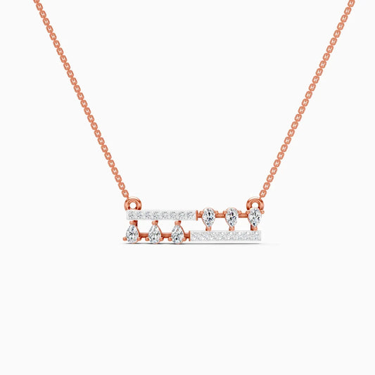 Pear-Cut Drop Diamond Necklace
