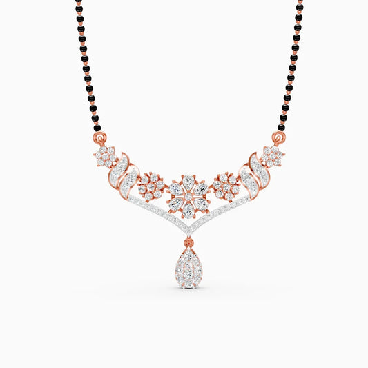 Blossom Bridal Tear-Drop Diamond Mangalsutra