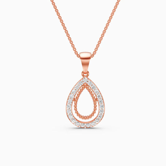 Teardrop Lab-Grown Diamond Pendant in 14K Gold