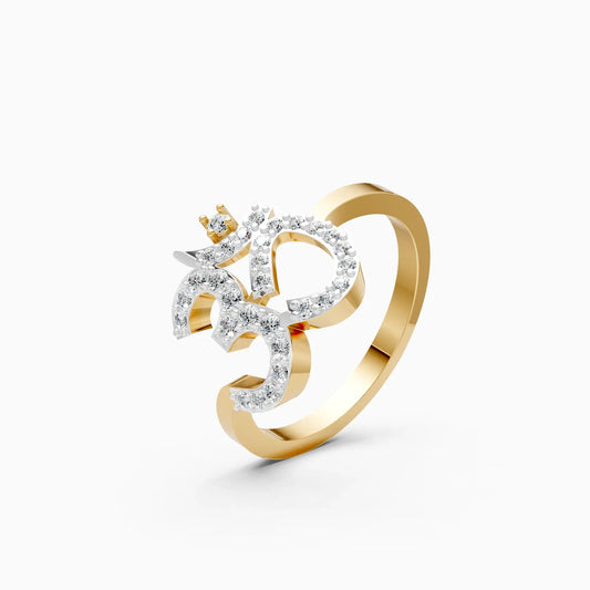 Spiritual Grace Om Band Ring