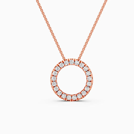 Luxury Lab Diamond Open Circle Necklace