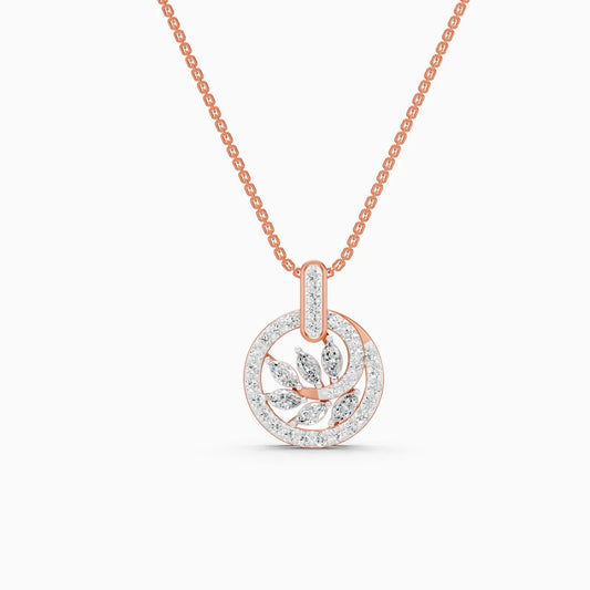 Leaf Style Lab Grown Diamond Pendant