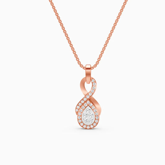 Pear Infinity Style Diamond Pendant