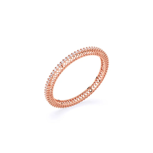 Solitaire Lab Grown Diamond Gold Bangles