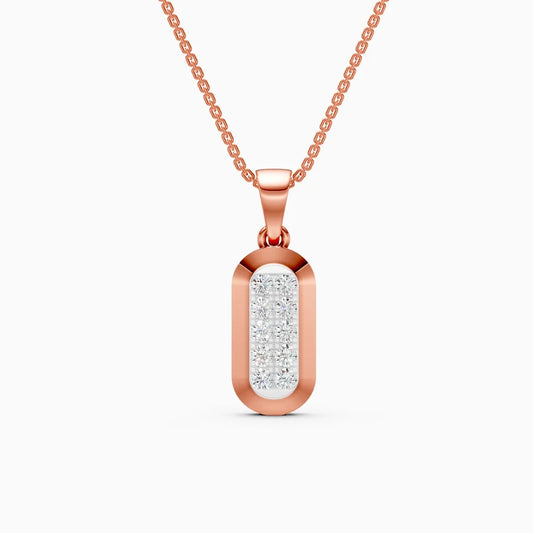 Pill-Shape Round Lab Diamond Pendant