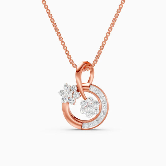Circle of Flowers Diamond Pendant