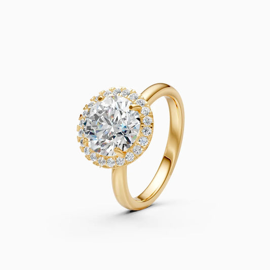 Brilliant Round Timeless Halo Diamond Ring