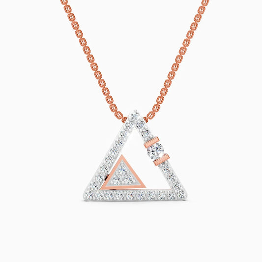 Modern Triangle Lab Grown Diamond Pendant