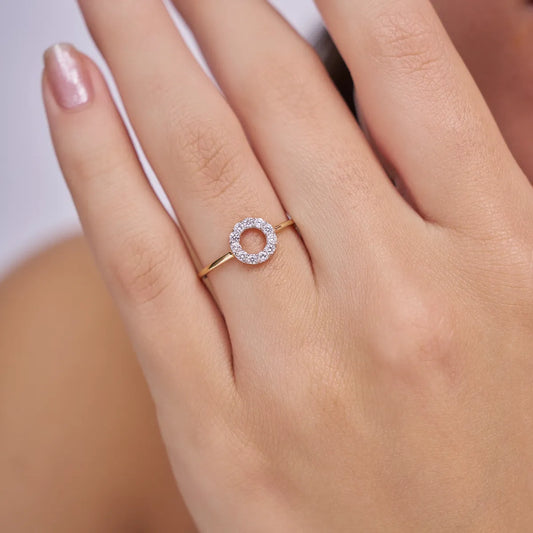 Open Halo Circle Ring