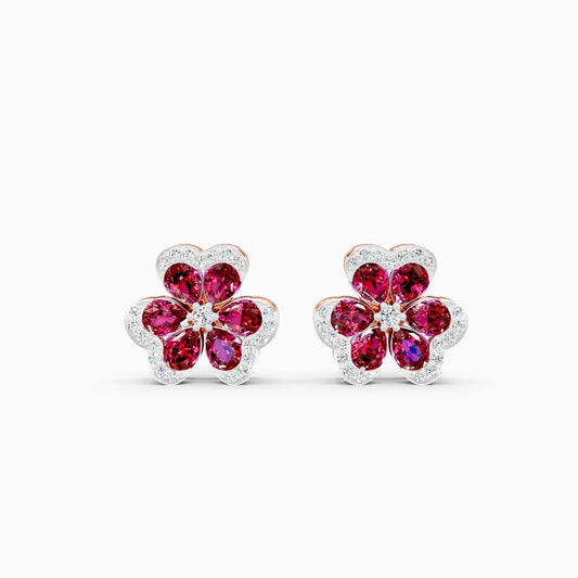 Floral Cluster Stud Earrings